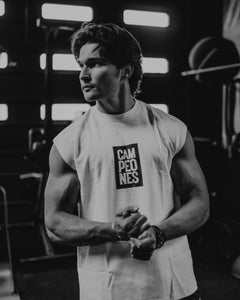 White Muscle Tee
